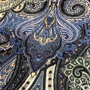 EUC XL Karen Kane paisley tunic, full length bell sleeves and 8 1/2” split sides